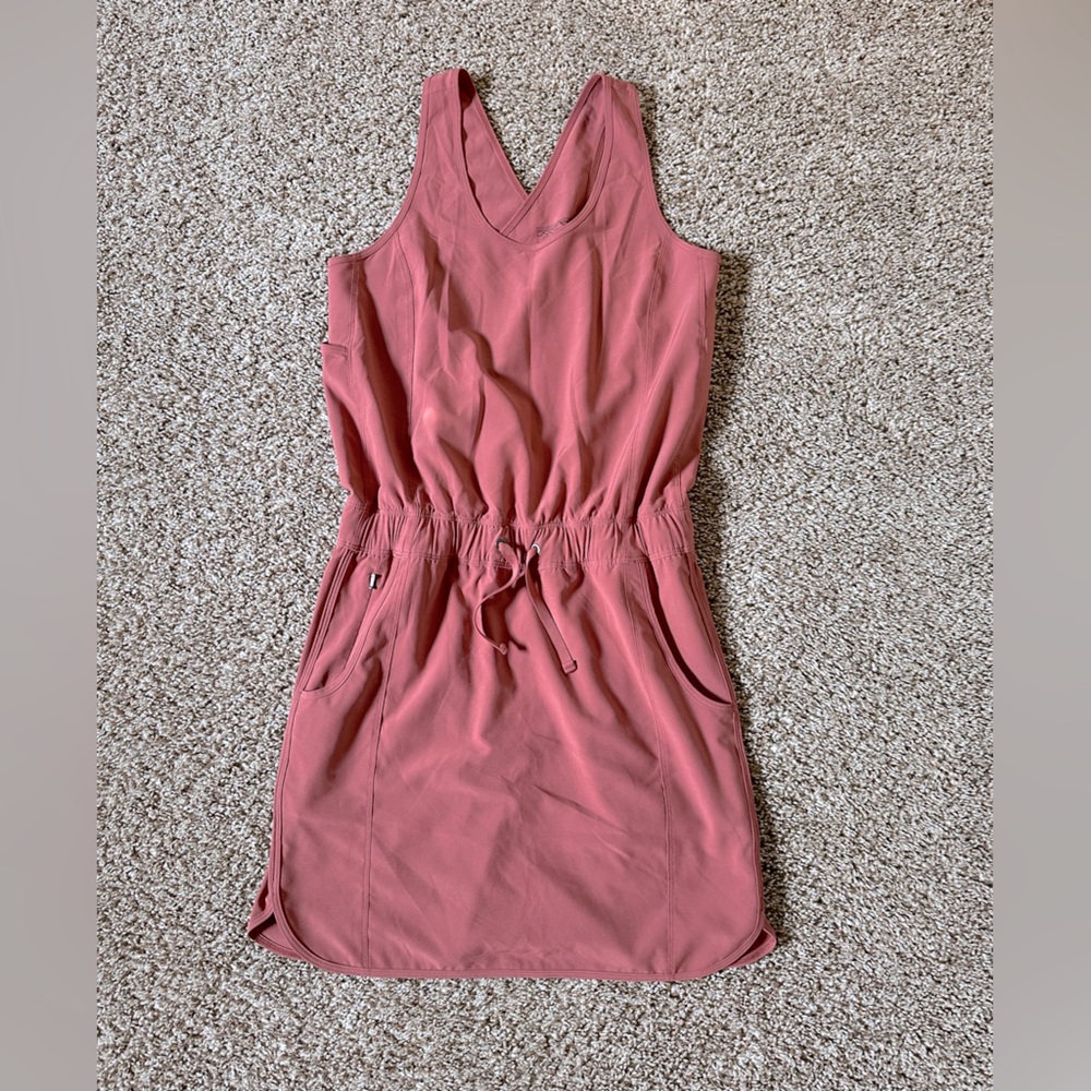 Patagonia Fleetwith Tank Dress Drawstring Waist Zipper Pocket Rose Pink Size XS